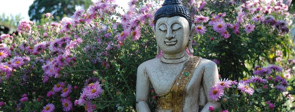Bouddha dans le jardin